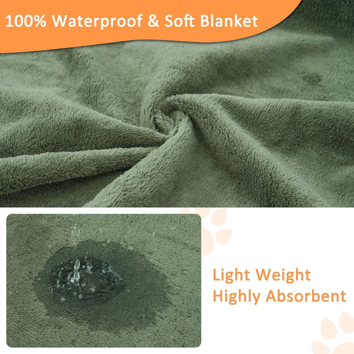 Washable Puppy Pads Extra Large 72'' x 72'', 3 Packs, Non-Slip Waterproof Reusable Pee Pads for Puppy Senior Dog , Incontinence Whelping for Dog Playpen, Quick Dry, Green
