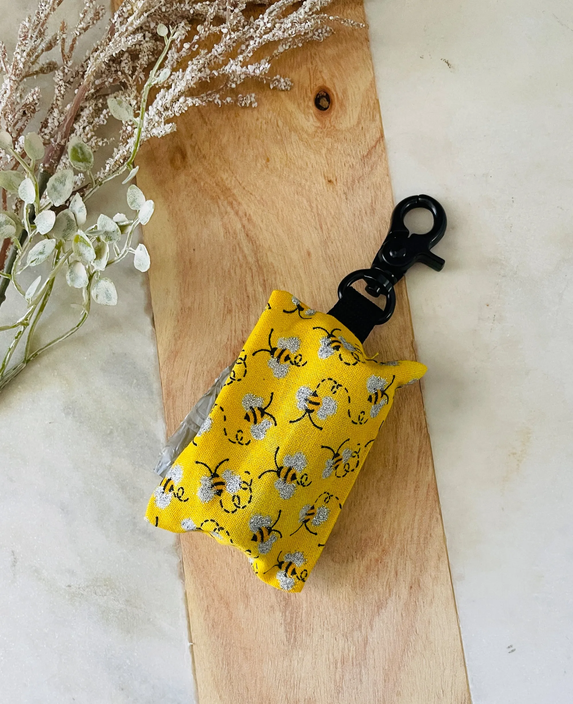 Yellow Bee Dog Poop Bag Dispenser